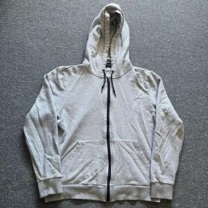 FIVE FOUR Heather Gray Full Zip Hoodie Hooded Sweatshirt Pockets‎ L